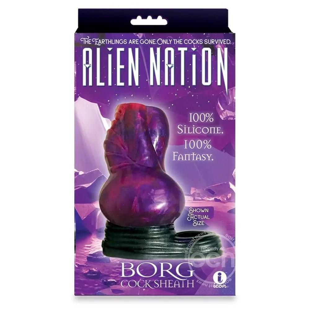 Alien Nation - Borg - /Black 11.5 cm Penis Sheath Icon Brands Discreet Intimate Essentials.