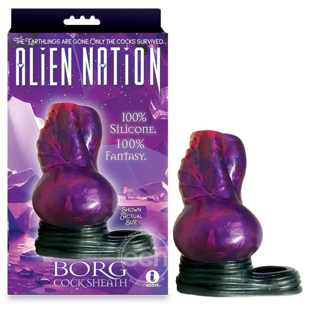 Alien Nation - Borg - /Black 11.5 cm Penis Sheath Icon Brands Discreet Intimate Essentials.