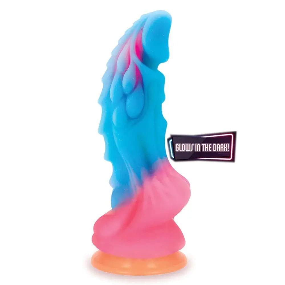 Alien Nation - Glow Dragon - Glow in Dark Rainbow 22.9 cm Fantasy Dong Icon Brands Discreet Intimate Essentials.