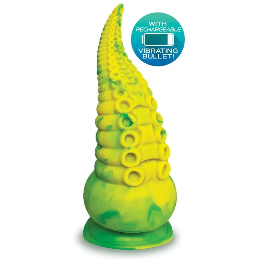 Alien Nation - Octopod - Yellow/Green 22.9 cm USB Rechargeable Vibrating Fantasy Dong Icon Brands Discreet Intimate Essentials.