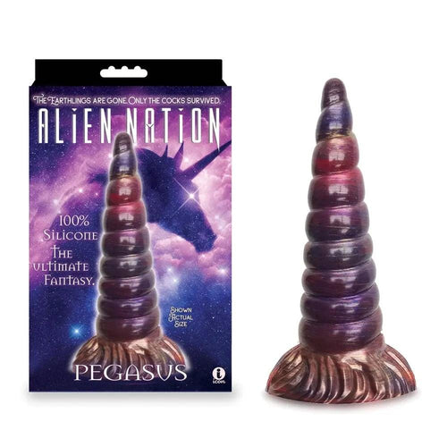 Alien Nation - Pegasus - Metallic  20.3 cm Unicorn Fantasy Dong Icon Brands Discreet Intimate Essentials.