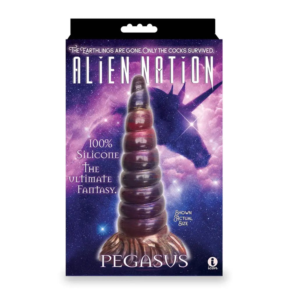 Shop affordable quality Alien Nation - Pegasus - Metallic 20.3 cm Unicorn Fantasy Dong - Discreet Intimate Essentials - DONGS - Icon Brands
