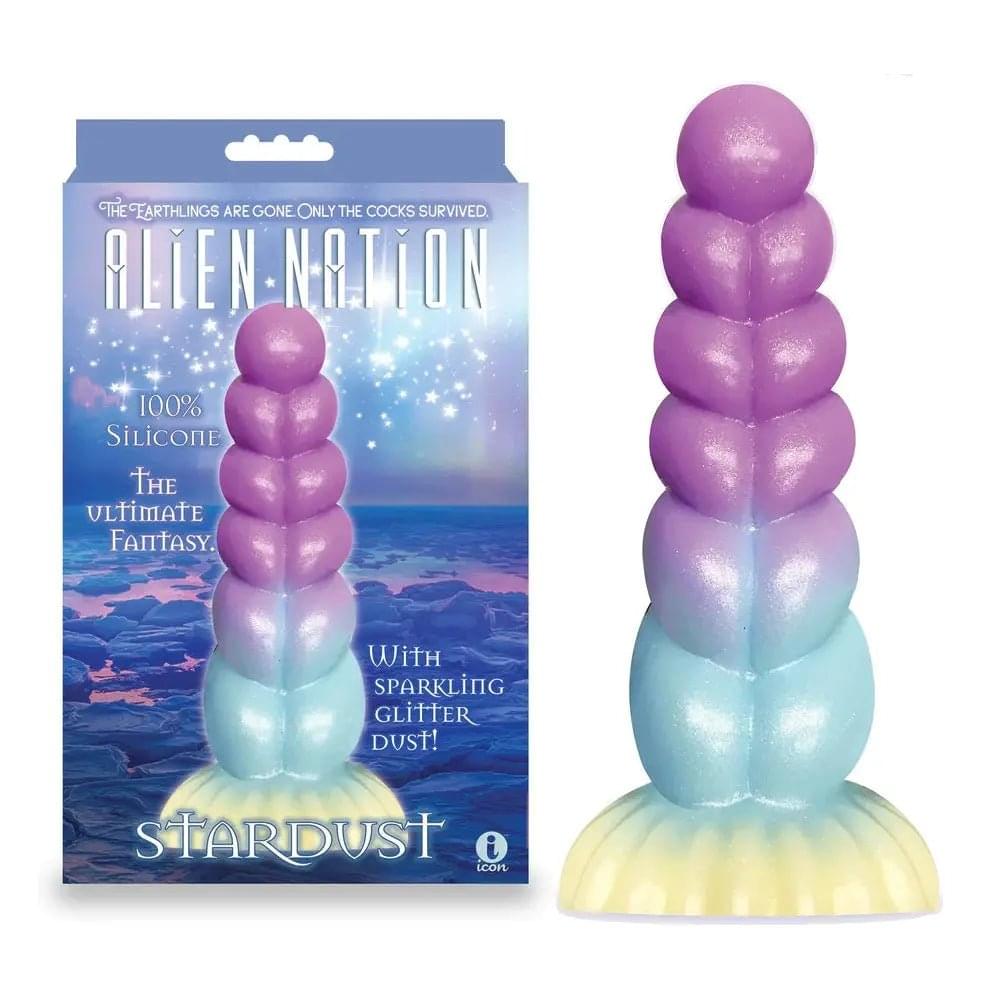 Alien Nation - Stardust - Glitter Rainbow 21 cm Fantasy Dong Icon Brands Discreet Intimate Essentials.