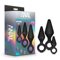 Anal Adventures Platinum Loop Plug Kit -  Butt Plugs - Set of 3 Sizes Blush Novelties Discreet Intimate Essentials.