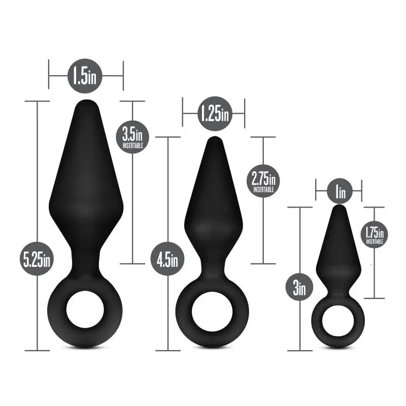 Anal Adventures Platinum Loop Plug Kit -  Butt Plugs - Set of 3 Sizes Blush Novelties Discreet Intimate Essentials.