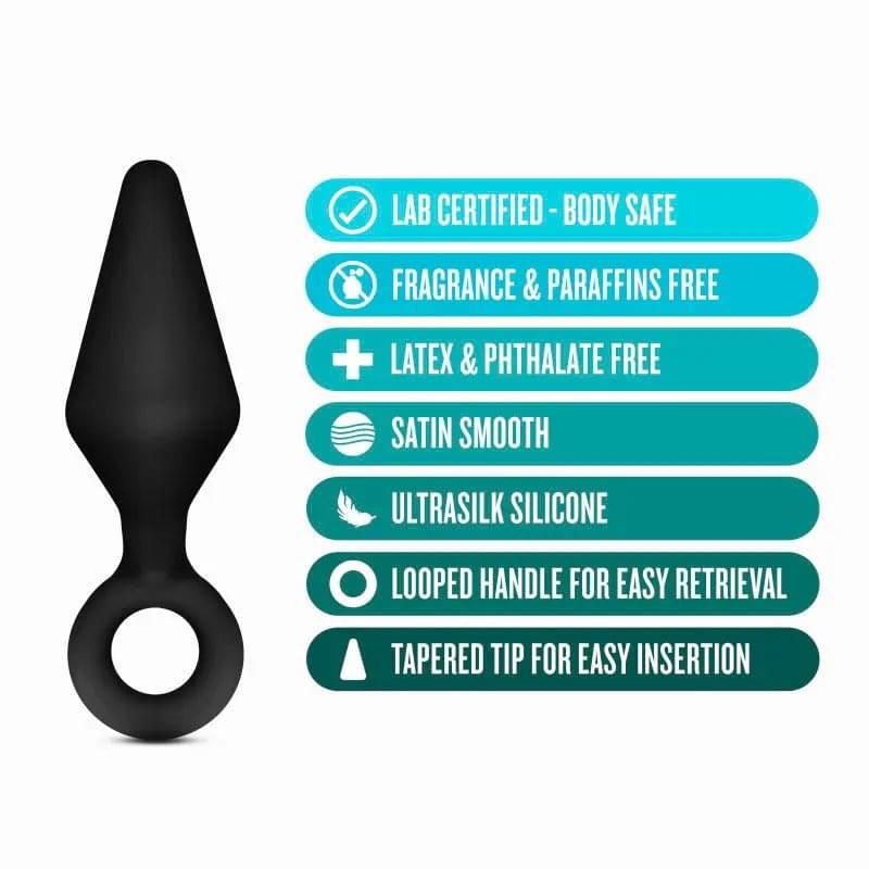 Anal Adventures Platinum Loop Plug Kit -  Butt Plugs - Set of 3 Sizes Blush Novelties Discreet Intimate Essentials.