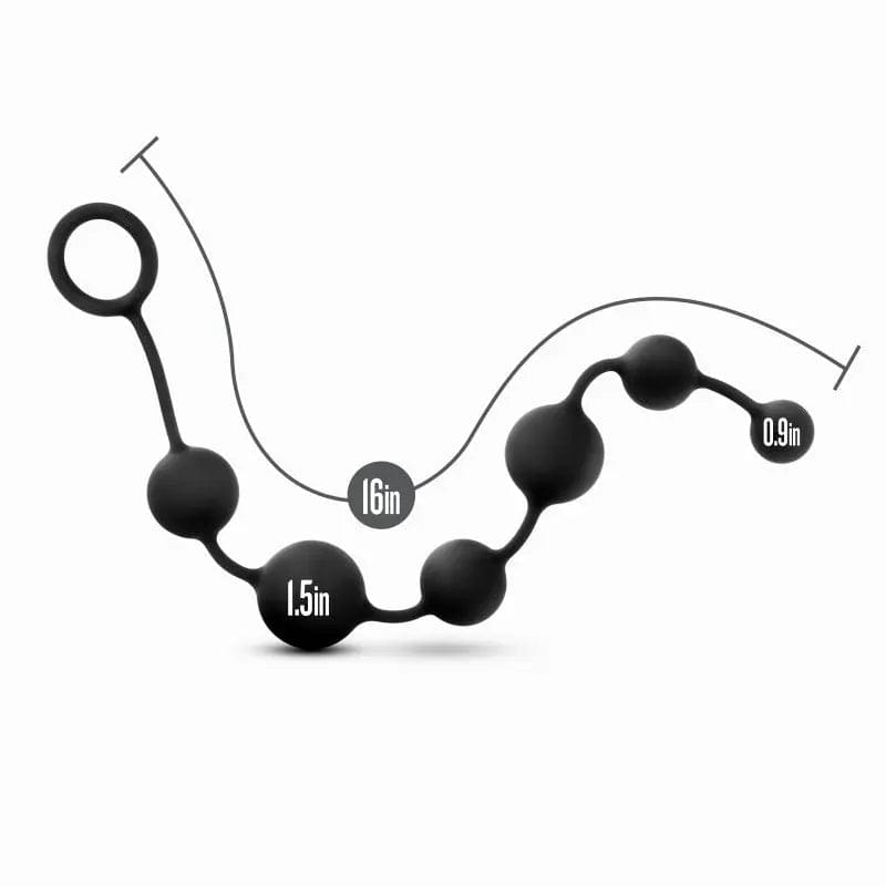 Anal Adventures Platinum Silicone Large Anal Beads -  40 cm Large Anal Beads Blush Novelties Discreet Intimate Essentials.