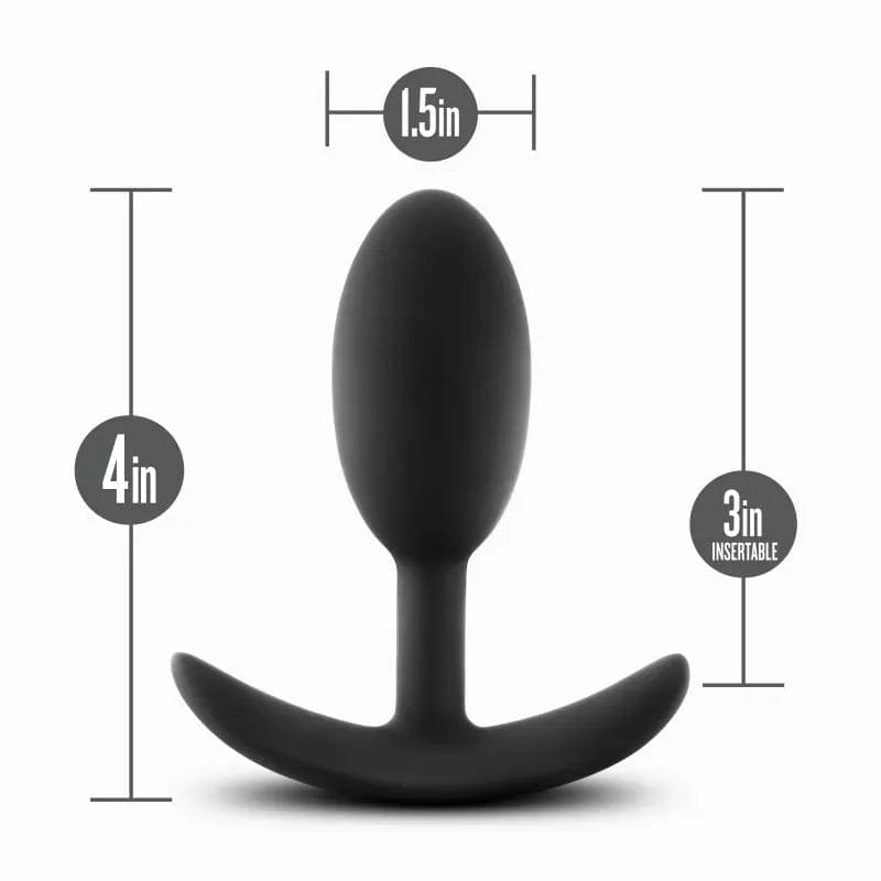 Anal Adventures Platinum Vibra Slim Plug -  10.1 cm Butt Plug with Internal Ball Blush Novelties Discreet Intimate Essentials.