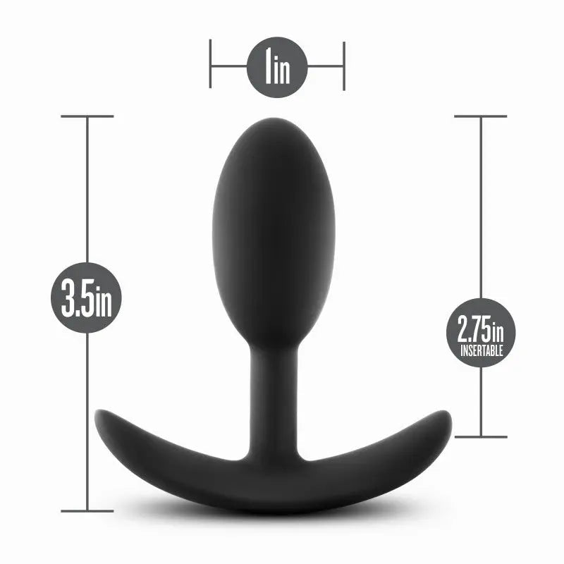 Shop affordable quality Anal Adventures Platinum Vibra Slim Plug - 8.9 cm Small Butt Plug with Internal Ball - Discreet Intimate Essentials - ANAL TOYS - Blush Novelties