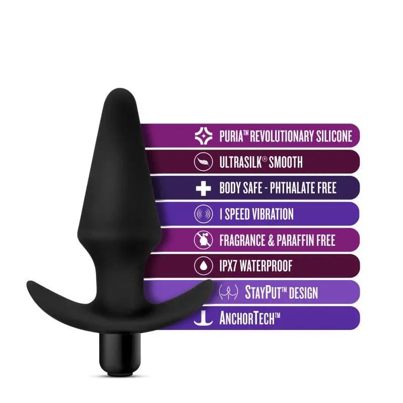 Anal Adventures Platinum Vibrating Plug -  12.7 cm (5'') Vibrating Butt Plug Blush Novelties Discreet Intimate Essentials.