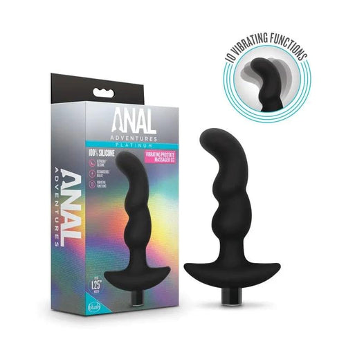 Anal Adventures Platinum Vibrating Prostate Massager 03 -  USB Rechargeable 15.2 cm Prostate Massager Blush Novelties Discreet Intimate Essentials.