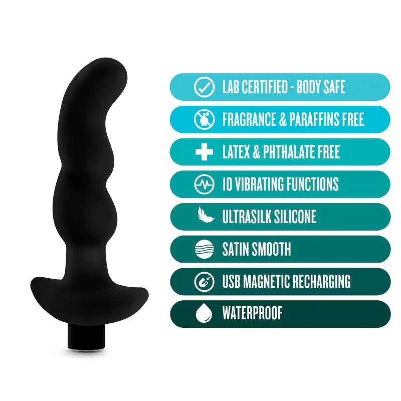 Shop affordable quality Anal Adventures Platinum Vibrating Prostate Massager 03 - USB Rechargeable 15.2 cm Prostate Massager - Discreet Intimate Essentials - ANAL TOYS - Blush Novelties