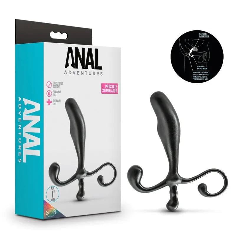 Anal Adventures Prostate Stimulator -  12.7 cm Prostate Massager Blush Novelties Discreet Intimate Essentials.