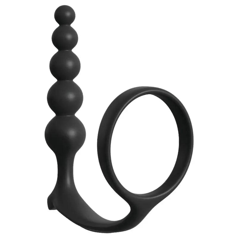 Anal Fantasy Collection Ass-Gasm Cockring Anal Beads -  Cock Ring with Anal Plug Pipedream Discreet Intimate Essentials.