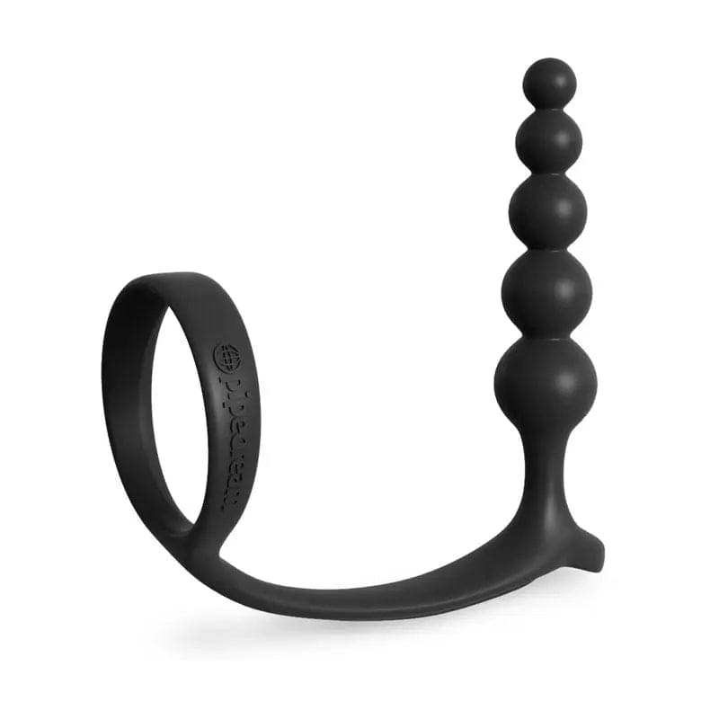 Anal Fantasy Collection Ass-Gasm Cockring Anal Beads -  Cock Ring with Anal Plug Pipedream Discreet Intimate Essentials.