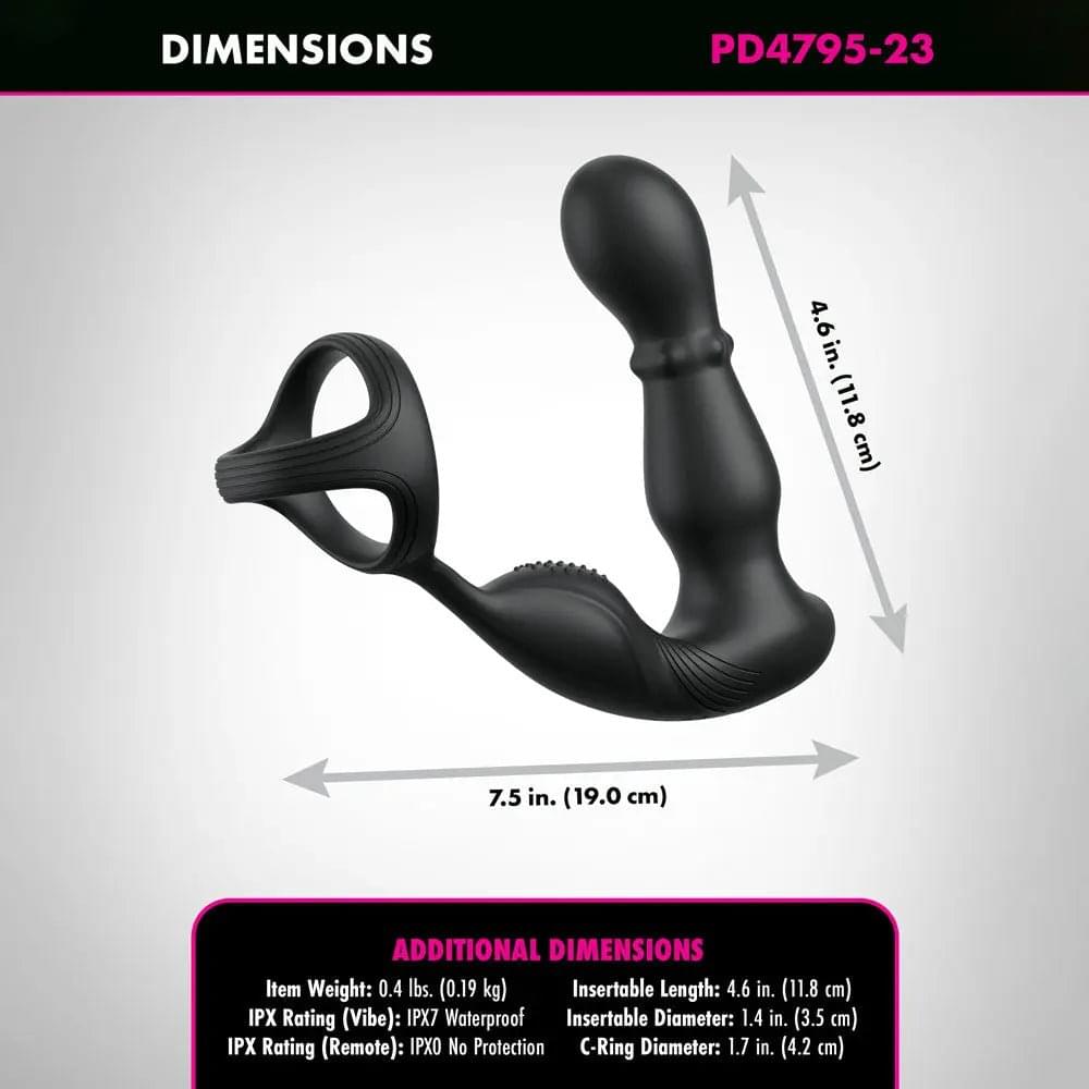 Anal Fantasy Elite Ass-Gasm Slide & Glide -  USB Rechargeable Prostate Massage with Cock Ring Pipedream Discreet Intimate Essentials.