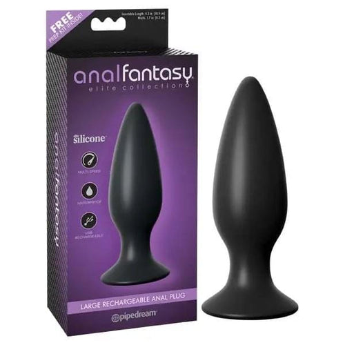 Anal Fantasy Elite Collection Large Rechargeable Anal Plug -  13.5 cm (5.3'') USB Rechargeable Vibrating Butt Plug Pipedream Discreet Intimate Essentials.