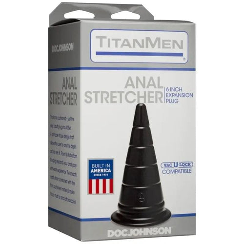 Anal Stretcher 6in Expansion Plug Black TitanMen Discreet Intimate Essentials.