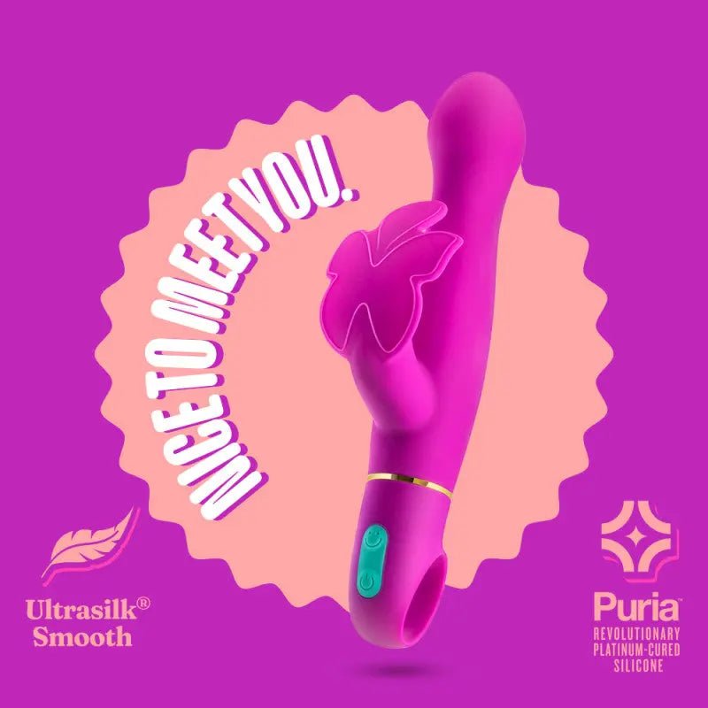 Shop affordable quality Aria Naughty AF - Plum 18.4 cm Butterfly Vibrator - Discreet Intimate Essentials - VIBRATORS - Blush Novelties