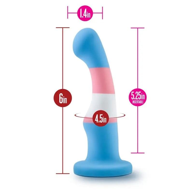 Avant Pride P2 True Blue Silicone Dildo Avant Discreet Intimate Essentials.