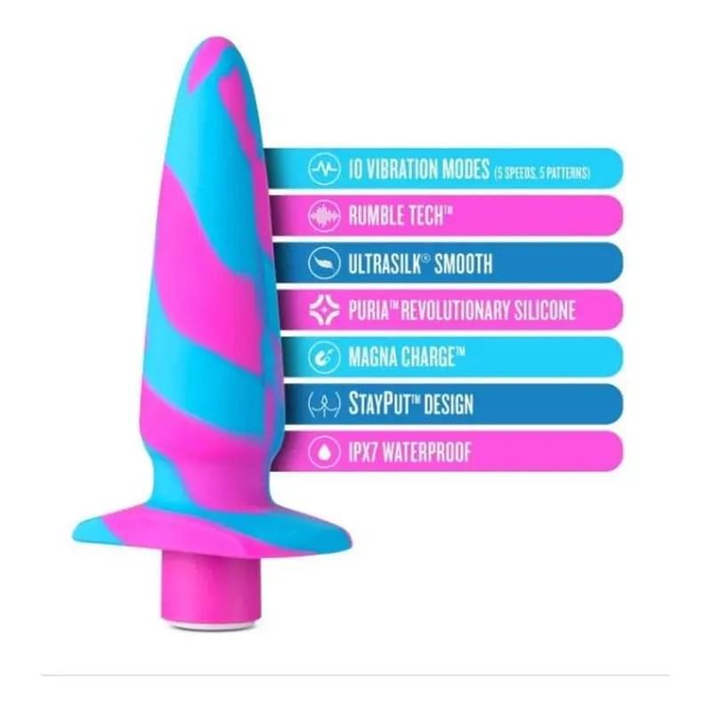 Avant Vibrotize Silicone Mini Anal Vibe Fuchsia Avant Discreet Intimate Essentials.