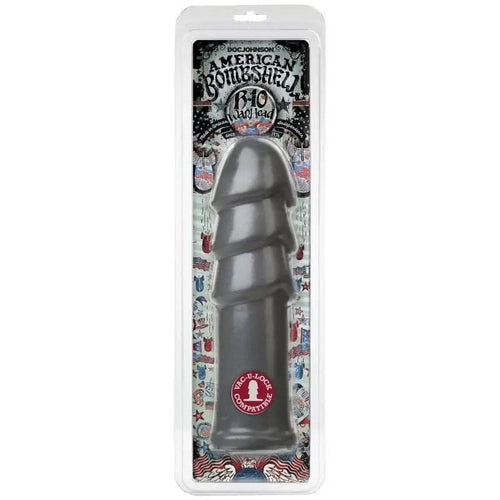 B-10 Warhead 10in Anal Dildo Gun Metal American Bombshell Discreet Intimate Essentials.