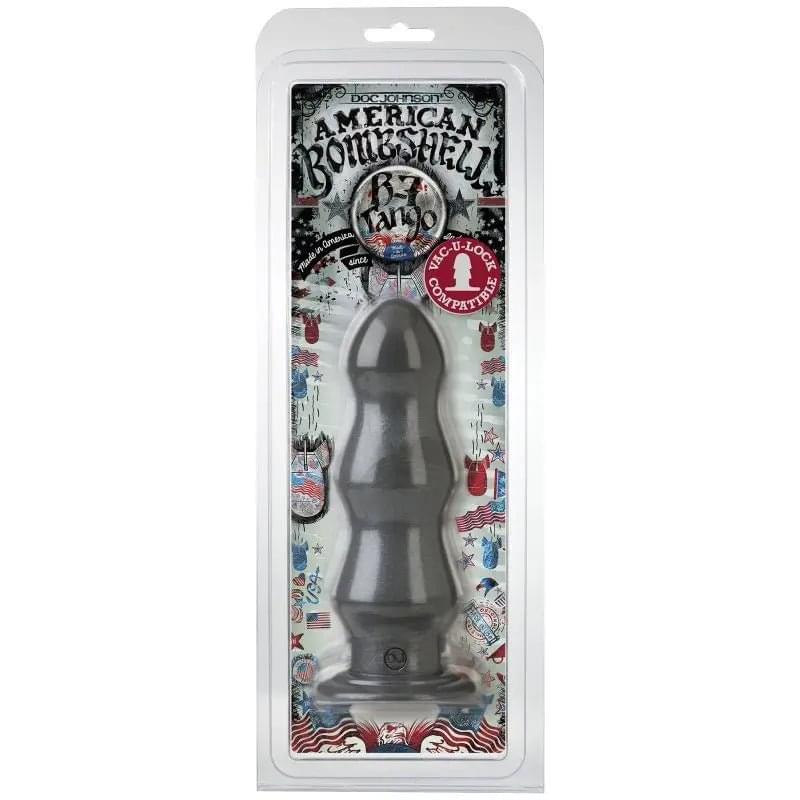 B-7 Tango 7in Anal Dildo Gun Metal American Bombshell Discreet Intimate Essentials.