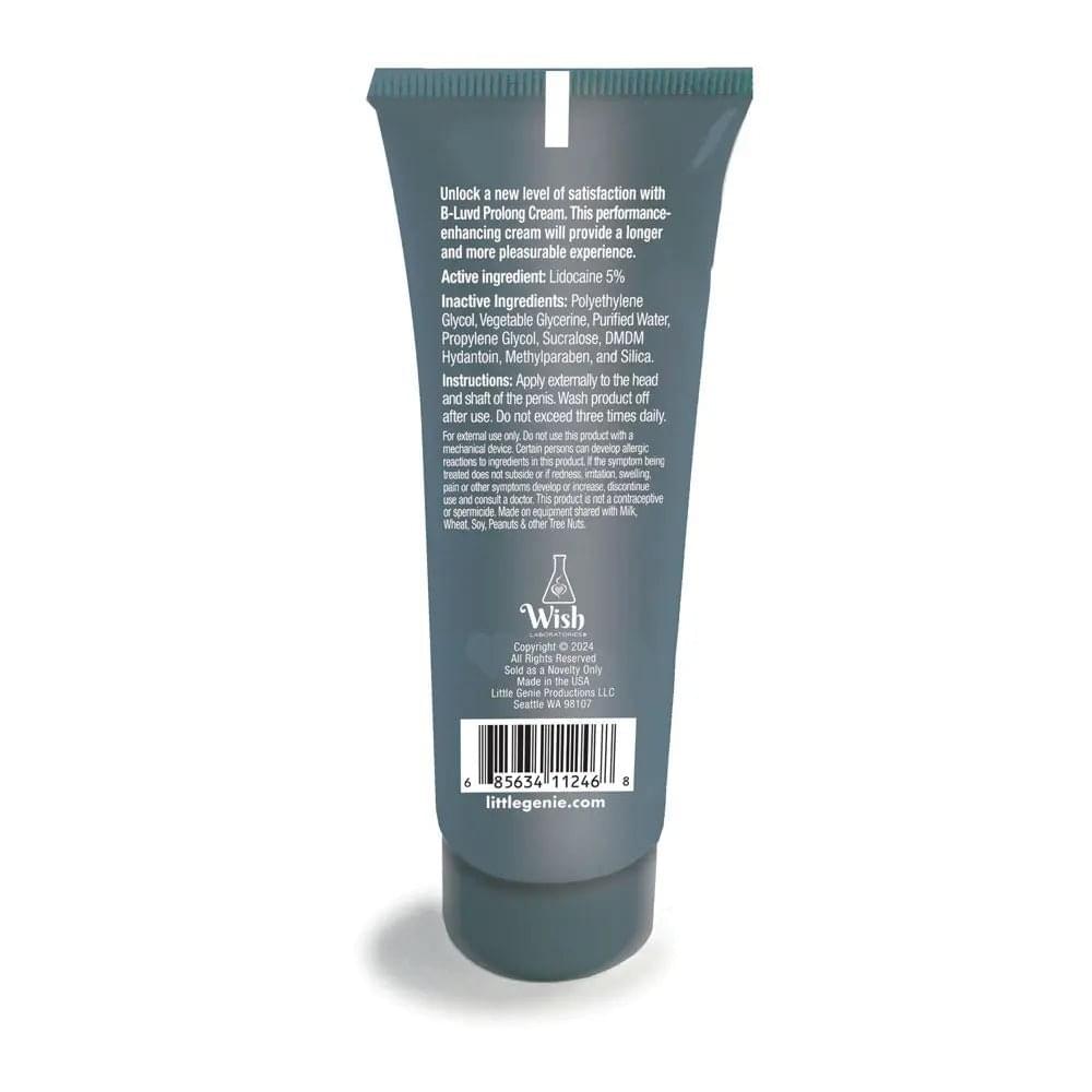 B-LUVD Erection Prolong Cream - Male Desensitising Cream - 59 ml Tube Little Genie Discreet Intimate Essentials.