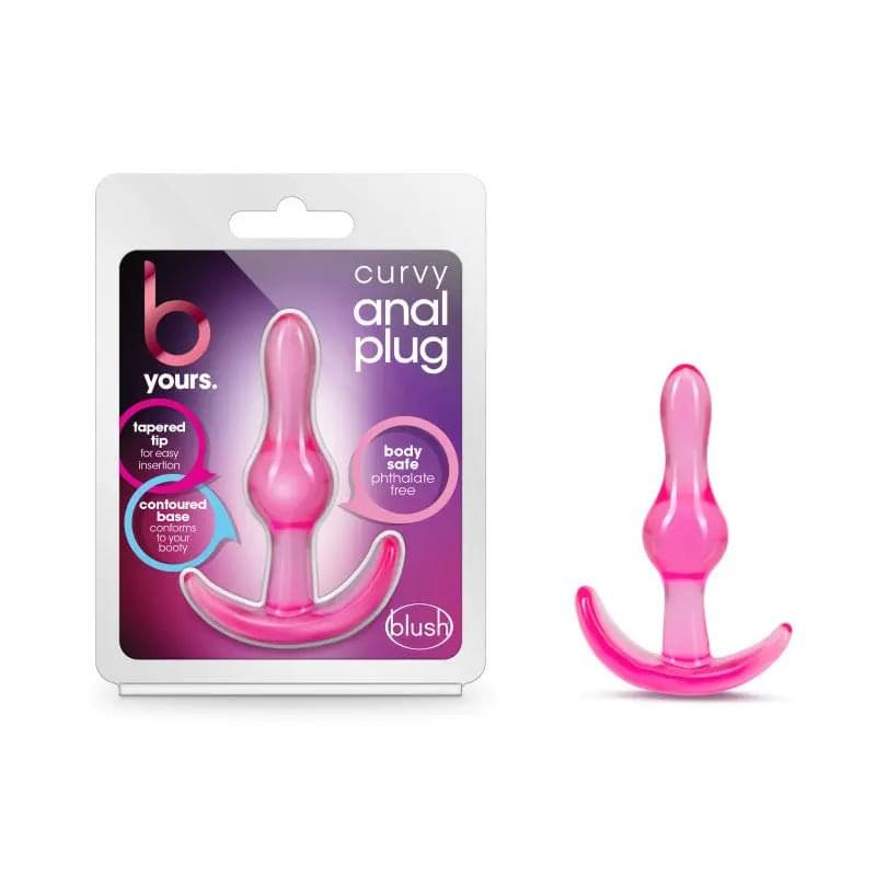 B Yours Curvy Anal Plug -  8.9 cm Butt Plug Blush Novelties Discreet Intimate Essentials.