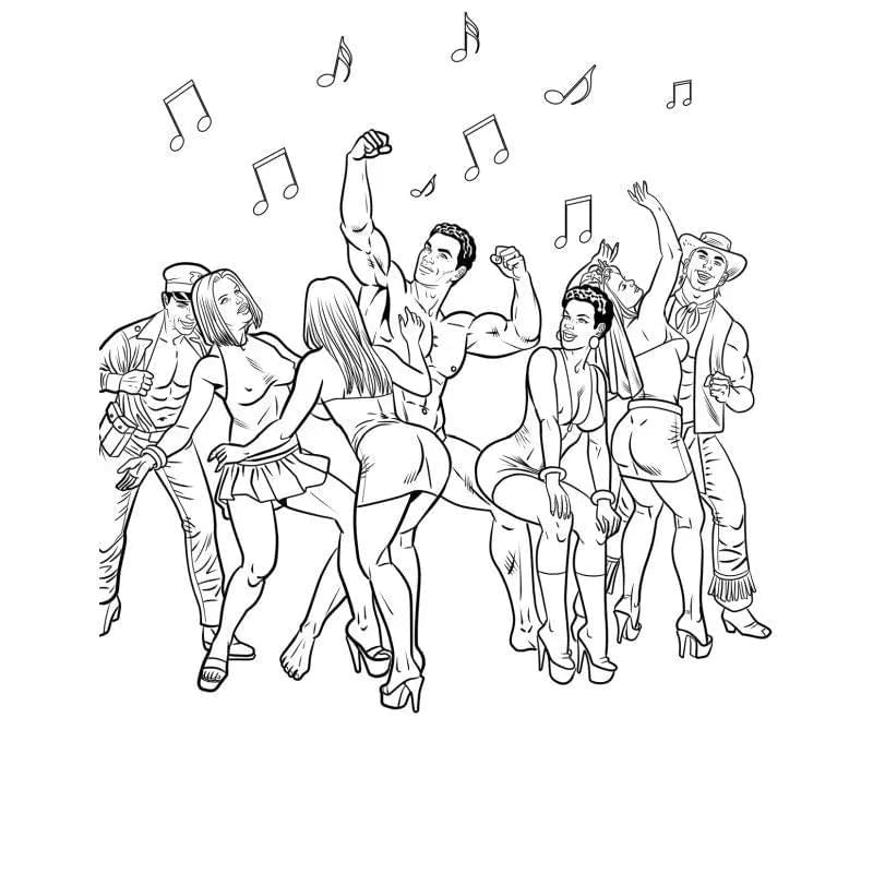 Bachelorette Party Colouring Book Wood Rocket Discreet Intimate Essentials.