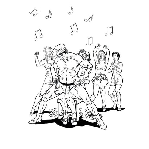 Bachelorette Party Colouring Book Wood Rocket Discreet Intimate Essentials.