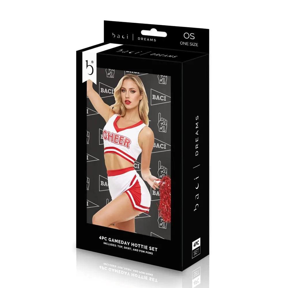 BACI DREAMS Gameday Hottie Set - /Red Cheerleader Costume - One Size XGEN Products Discreet Intimate Essentials.
