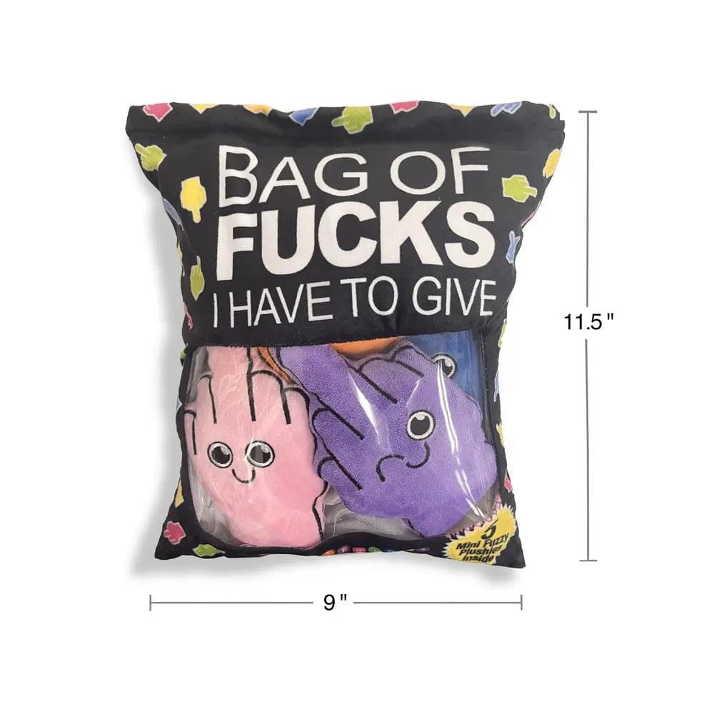 Bag Of Fucks I Have To Give - Mini Fuzzy FU Plushy Pillows - Set of 5 Little Genie Discreet Intimate Essentials.