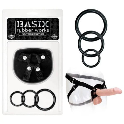 Basix Rubber Works Universal Harness -  Strap-On Harness (No Probe Included) Pipedream Discreet Intimate Essentials.