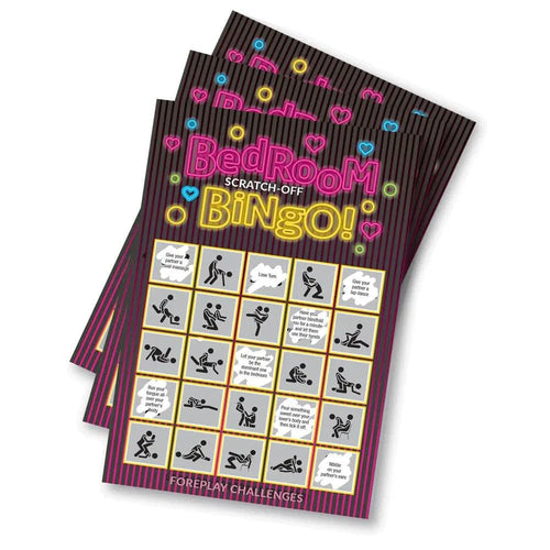 Bedroom Bingo - Foreplay Scratcher Card Little Genie Discreet Intimate Essentials.