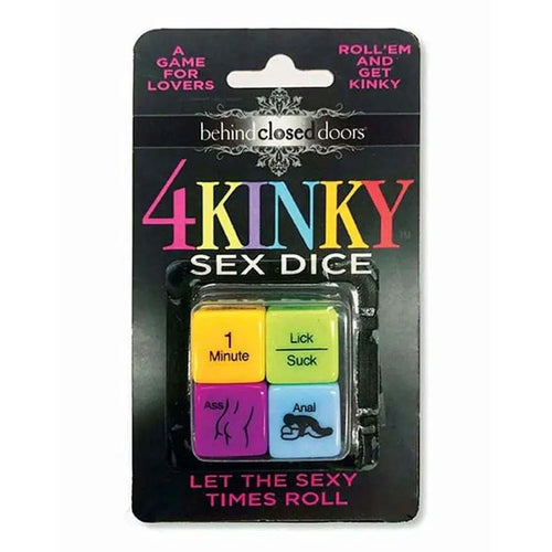 Behind Closed Doors - 4 Kinky Sex Dice - Dice Game for Couples Little Genie Discreet Intimate Essentials.