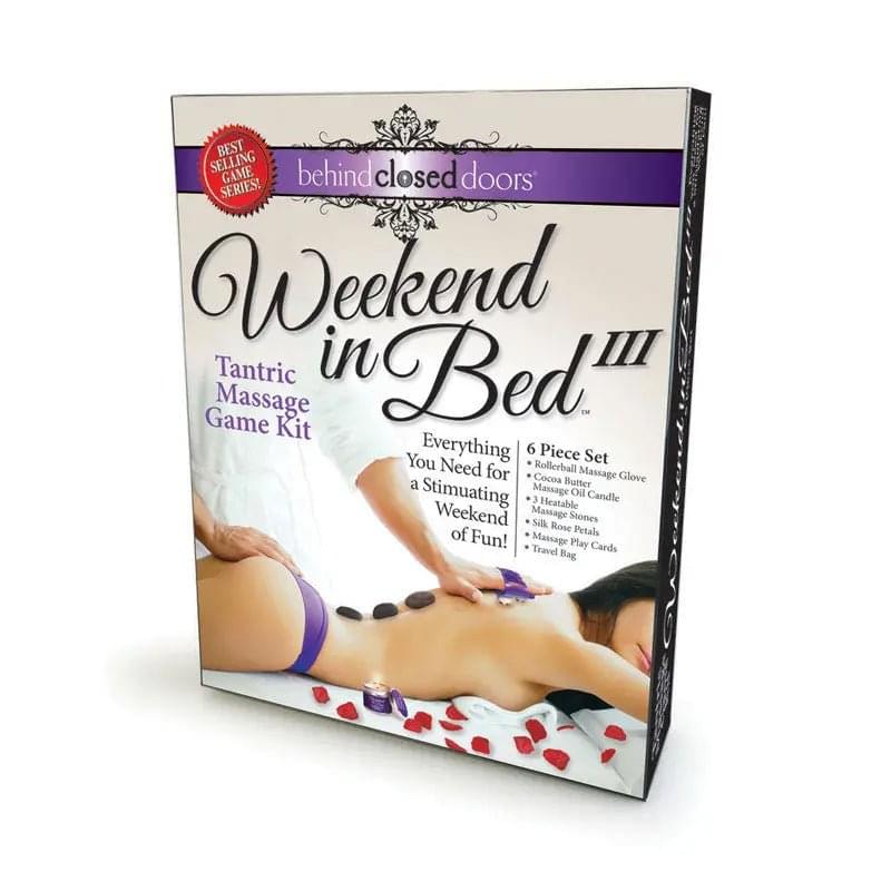 Behind Closed Doors - Weekend In Bed III - Tantric Massage Game Kit Little Genie Discreet Intimate Essentials.