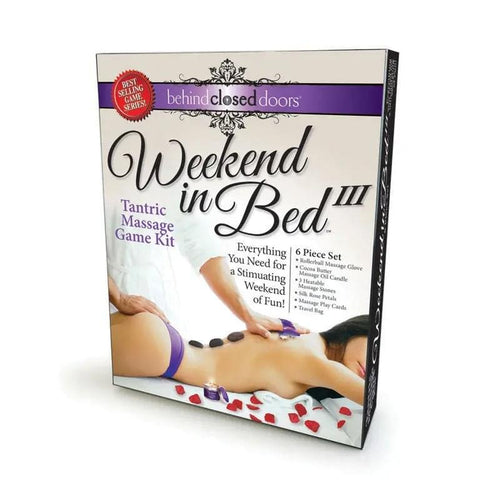 Behind Closed Doors - Weekend In Bed III - Tantric Massage Game Kit Little Genie Discreet Intimate Essentials.