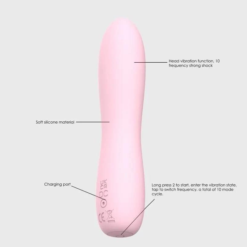 Bella Silicone 140mm Bullet Massager Pink SXE Discreet Intimate Essentials.