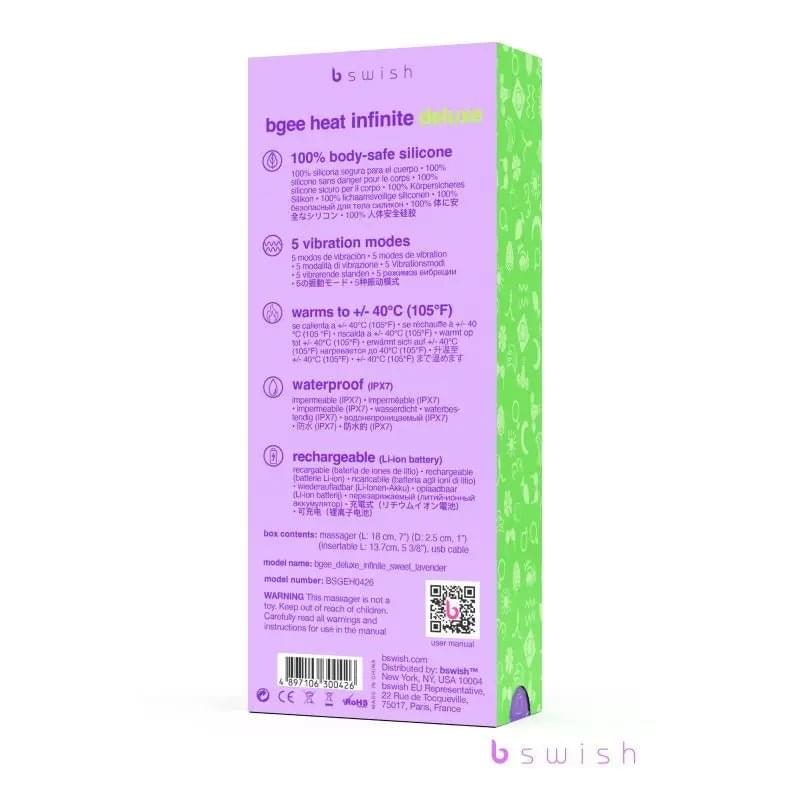 Bgee Heat Infinite Deluxe Sweet Lavender Bswish Discreet Intimate Essentials.