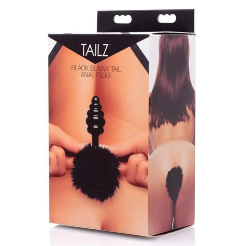 Black Bunny Tail Anal Plug Tailz Discreet Intimate Essentials.
