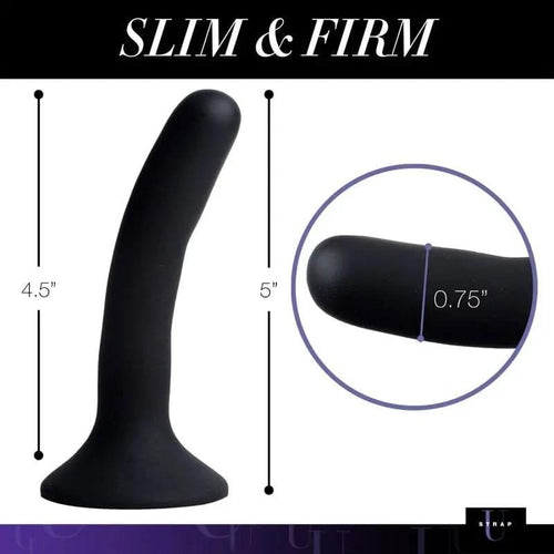 Black Silicone Strap-On Dildo Small Strap U Discreet Intimate Essentials.