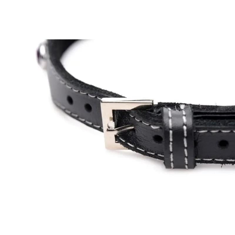 Bling Vixen Leather Choker w Clear Rhinestones Master Series Discreet Intimate Essentials.