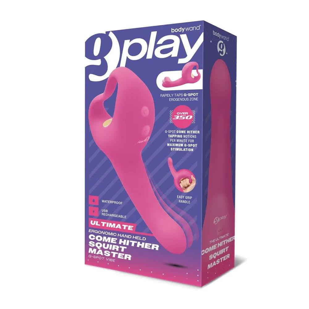Bodywand G-Play Ultimate Come Hither Squirt Master -  19 cm USB Rechargeable Vibrator Bodywand Discreet Intimate Essentials.