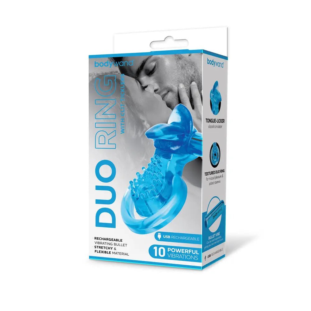 Shop affordable quality Bodywand Rechargeable Duo Ring with Clit Tickler - USB Rechargeable Vibrating Cock Ring - Discreet Intimate Essentials - COCK RINGS - Bodywand