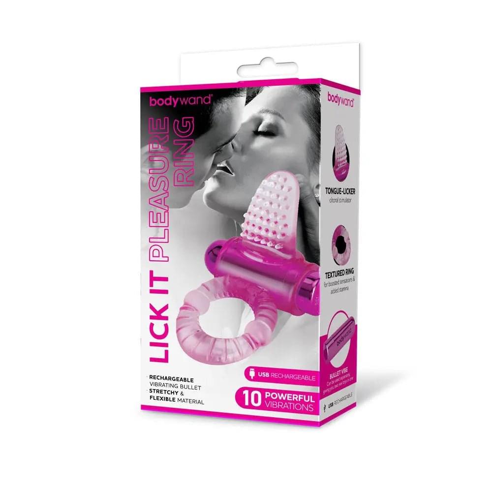 Bodywand Rechargeable Lick It Pleasure Ring -  USB Rechargeable Vibrating Cock Ring Bodywand Discreet Intimate Essentials.