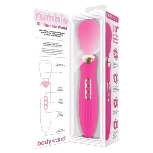 Bodywand RUMBLE WAND 10 Inch - Hot  24 cm USB Rechargeable Massage Wand Bodywand Discreet Intimate Essentials.