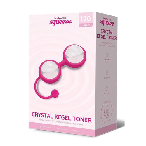Bodywand Squeeze Crystal Kegel Toner - Glass Weighted Kegel Balls Set Bodywand Discreet Intimate Essentials.