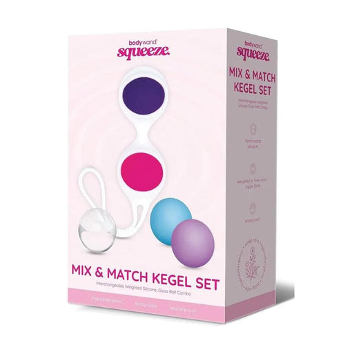 Bodywand Squeeze Mix & Match Kegel Set -  Weighted Kegel Balls Set Bodywand Discreet Intimate Essentials.