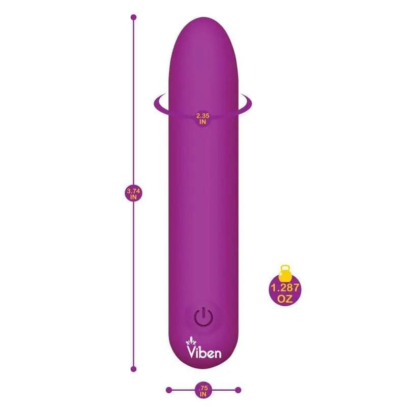 Bombshell 5 Speed 9.5cm USB Mighty Bullet Berry Viben Discreet Intimate Essentials.